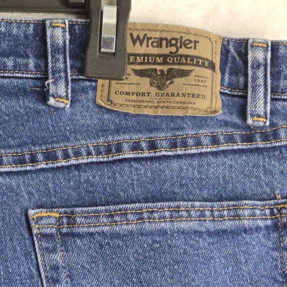 Wrangler Five Star Men's Jeans Regular Fit - Dark Stonewash Size 36 x 32 - Picture 7 of 9